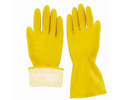 黄色家用乳胶手套